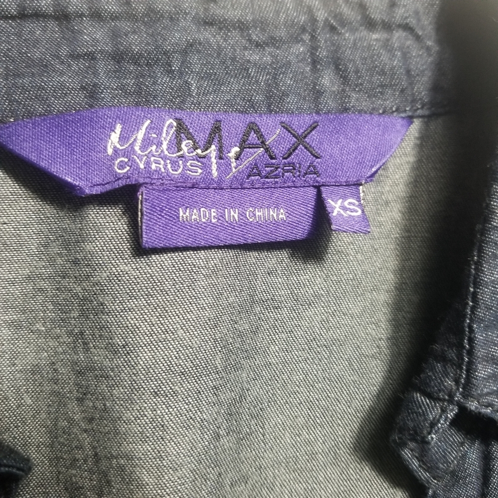 MILEY CYRUS & MAX AZRIA JEAN DRESS SIZE XS - Picture 3 of 12